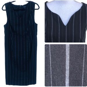 Torrid dark academia  pinstripe sheath dress L 14